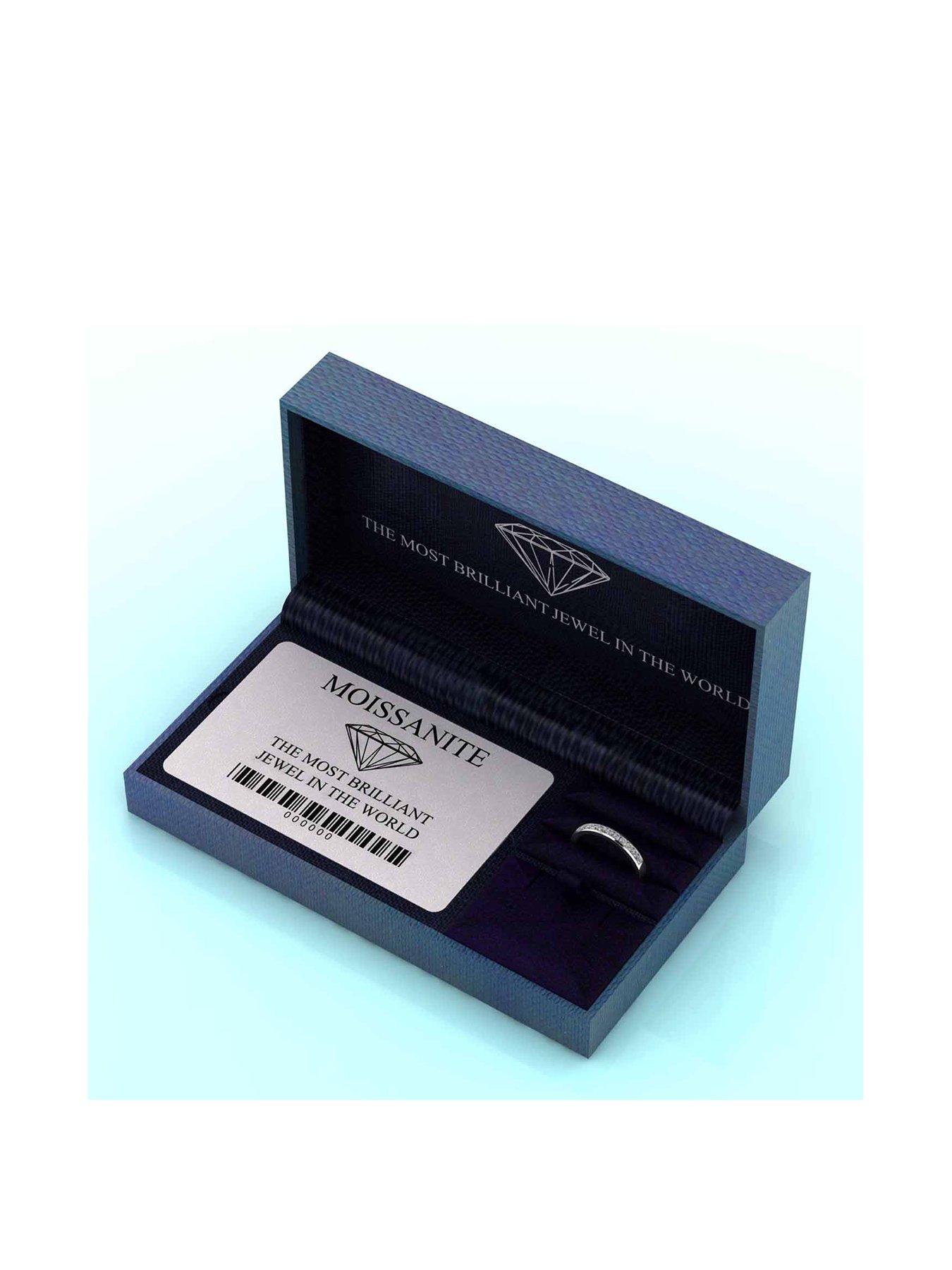 Image 5 of 5 of Moissanite 33 Point Moissanite 9 Carat White Gold Channel Set Eternity Ring