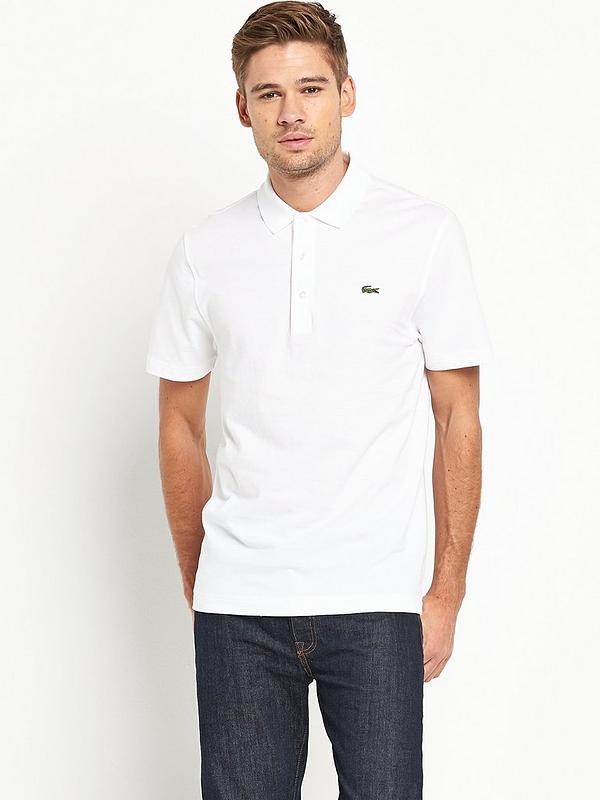 Apoyarse esta Distraer Lacoste Plain Short Sleeve Polo Shirt – White | very.co.uk