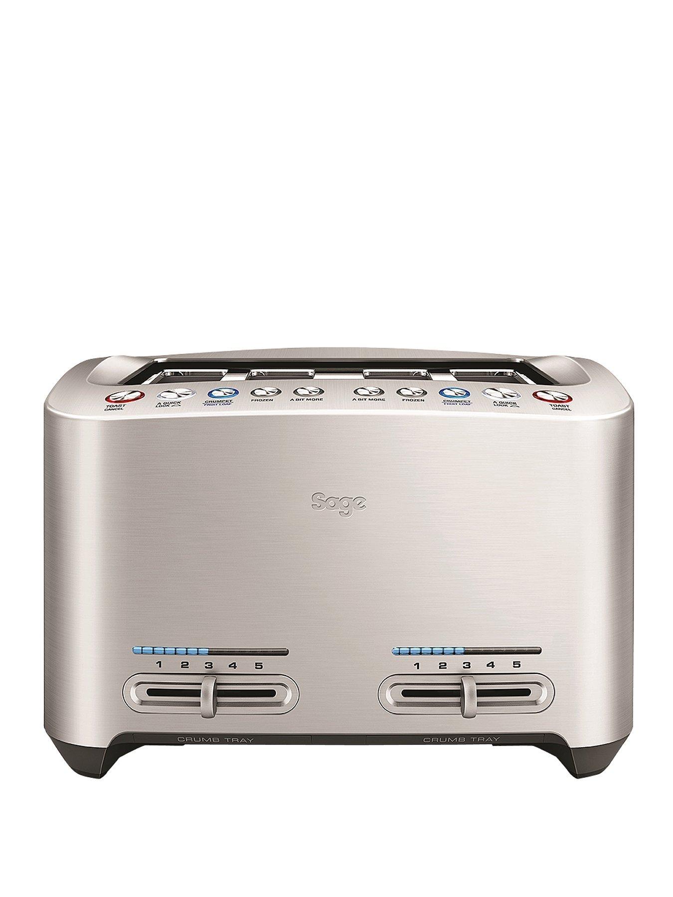 Sage Bta845Uk 4-Slice Smart Toaster – Brushed Stainless Steel