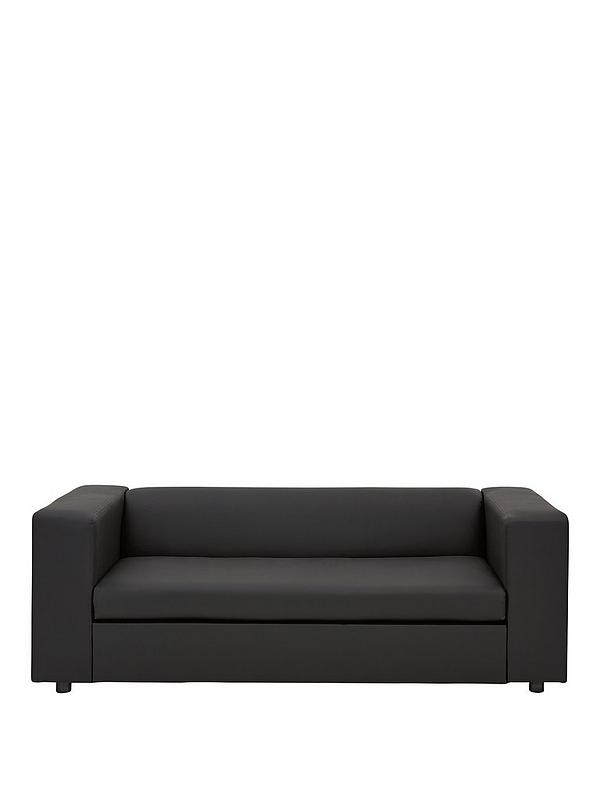 Clarke Faux Leather Sofa Bed Very Co Uk, Black Faux Leather Sofa Bed
