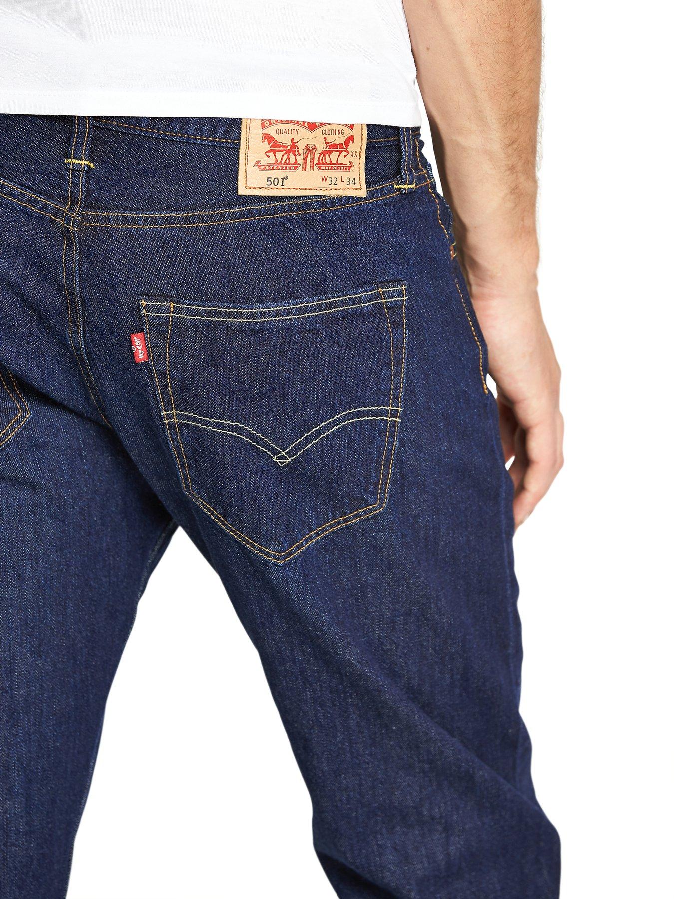 Levi's 501 original straight jeans one wash online