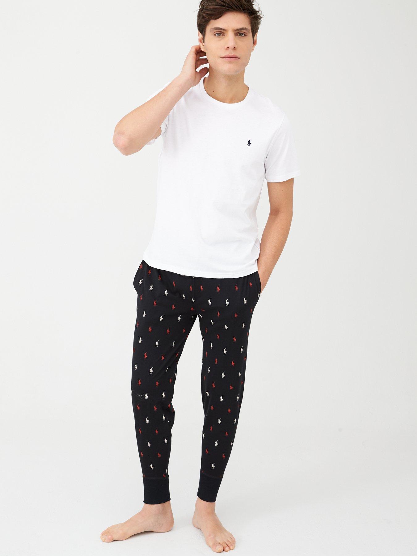 Polo Ralph Lauren lounge jogger in navy with all over print logo