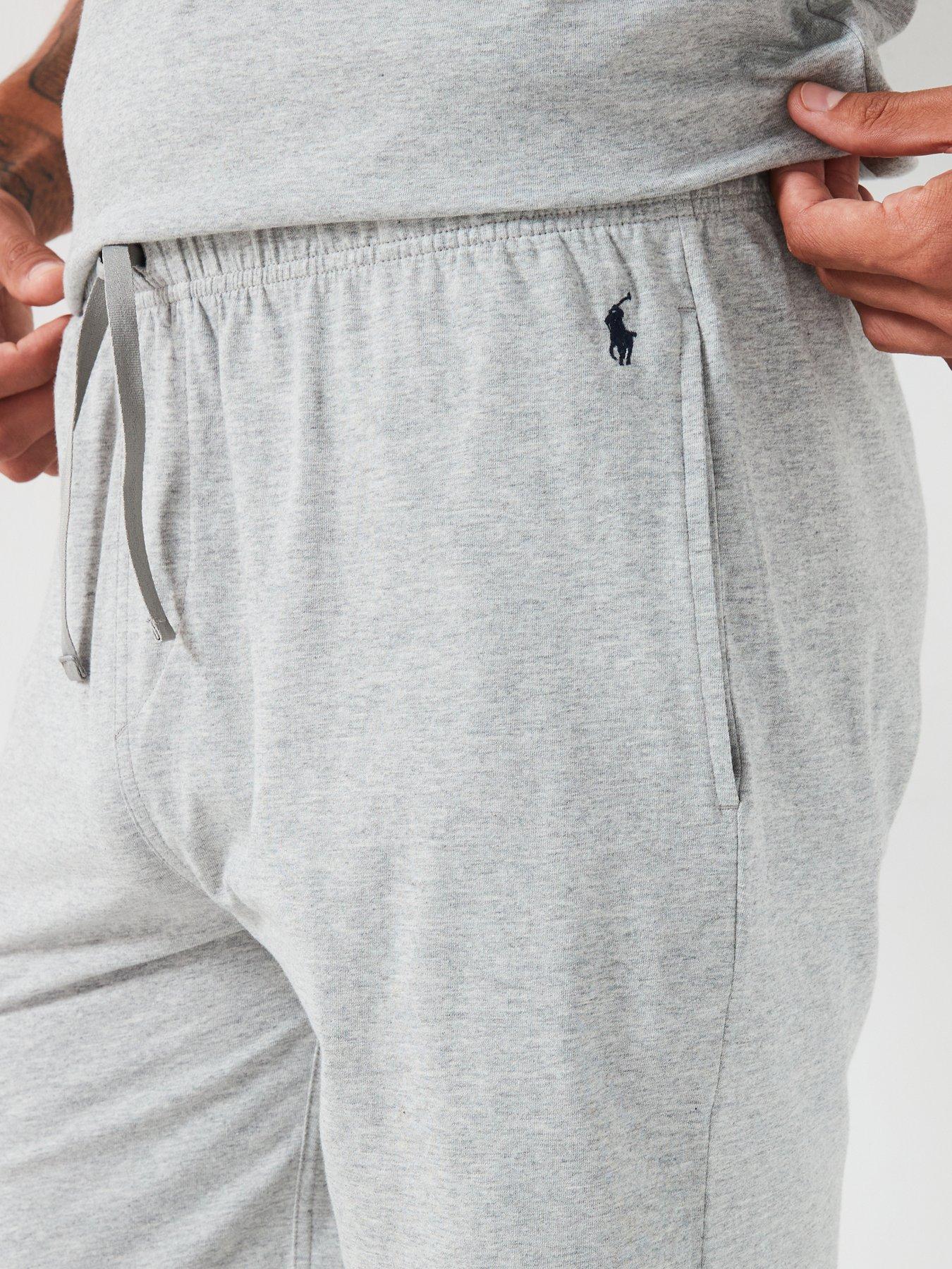 Image 4 of 5 of Polo Ralph Lauren Jersey Lounge Shorts - Grey Melange