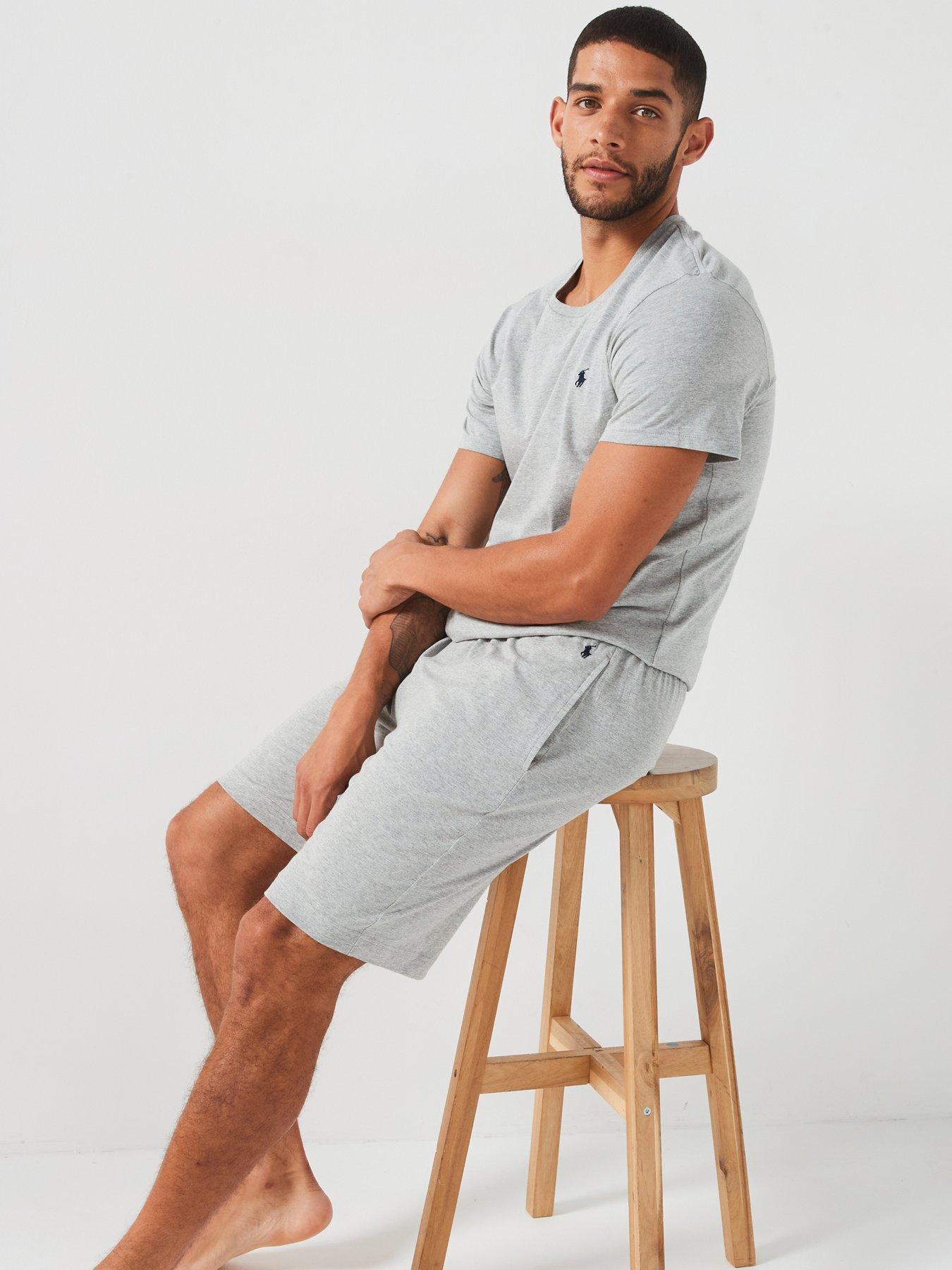 Image 5 of 5 of Polo Ralph Lauren Jersey Lounge Shorts - Grey Melange