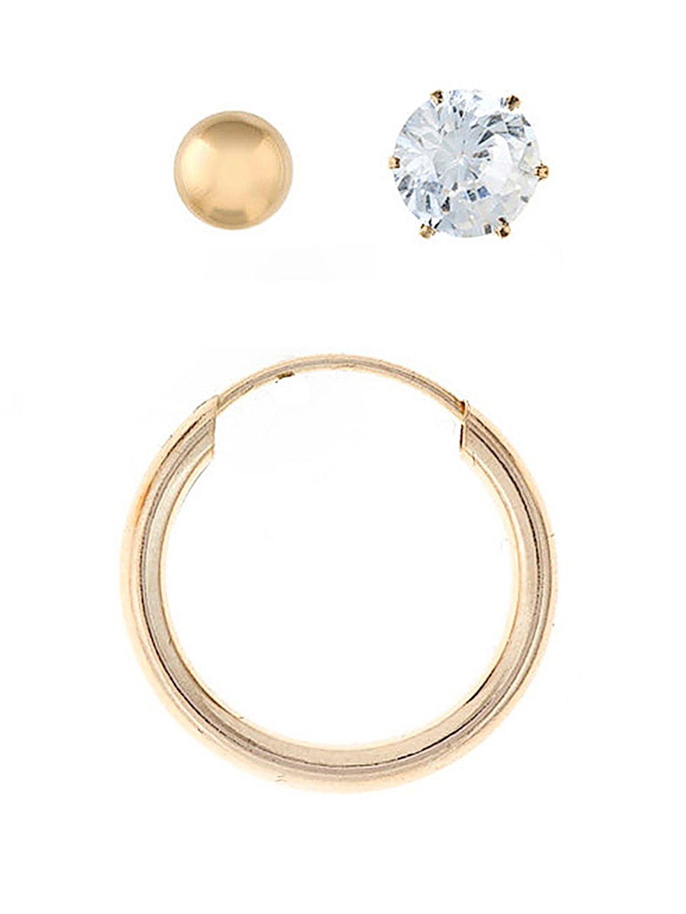 love-gold-9-carat-yellow-gold-mens-set-of-3-ball-stud-hoop-and-cubic-zirconia-earrings