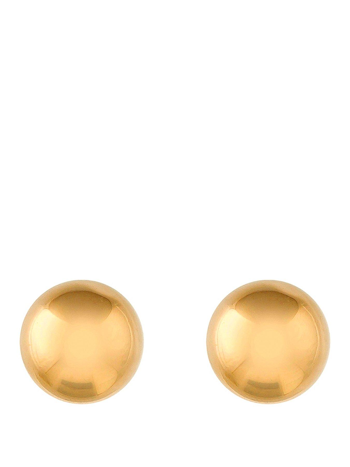 Love GOLD 9 Carat Yellow Gold 5 mm Ball Stud Earrings | very.co.uk