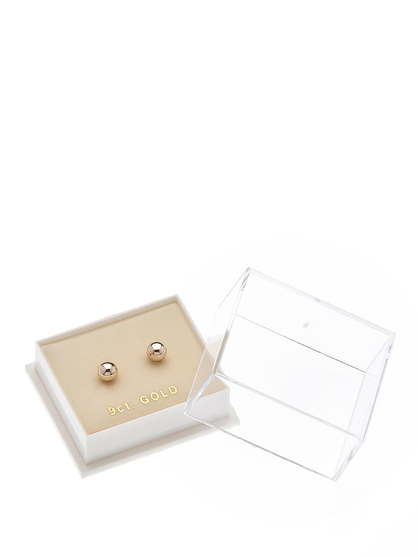 Image 3 of 4 of The Love Collection 9 Carat Yellow Gold 5 mm Ball Stud Earrings