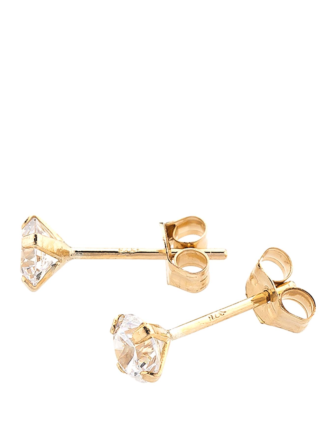 The Love Collection Carat Yellow Gold Set of 3, Cubic Zirconia