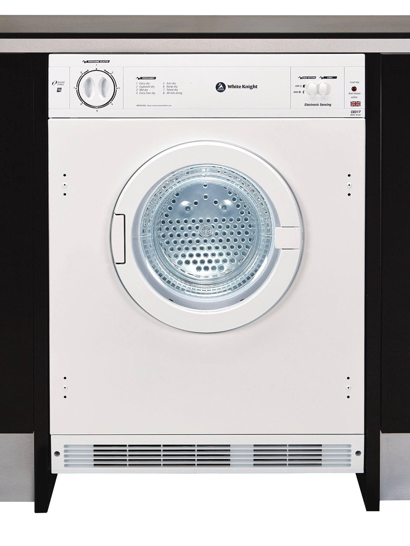 White Knight C8317 7kg Load Integrated Vented Tumble Dryer | very.co.uk