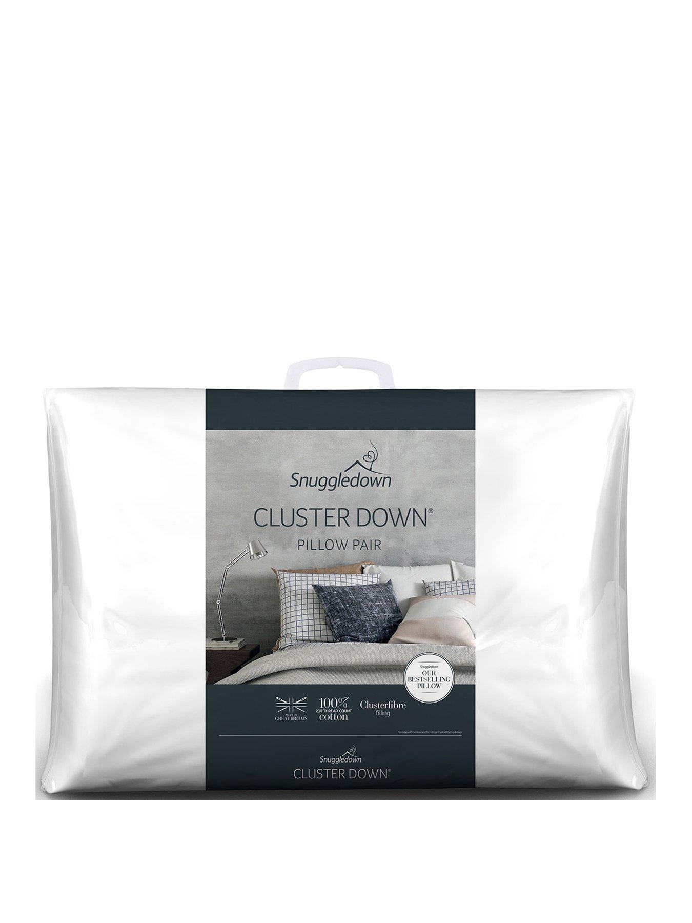 Product photograph of Snuggledown Of Norway Clusterdown Pillows - 2 Pack - White from very.co.uk