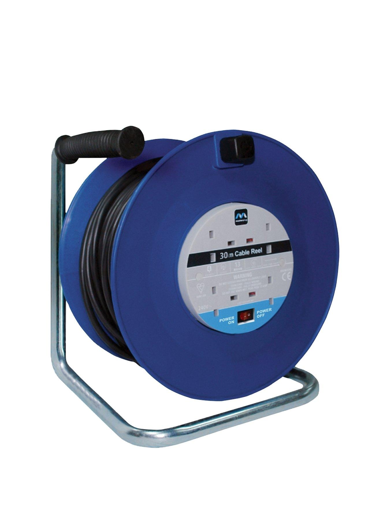 Masterplug 13 amp Extension Cord, 4 Sockets, Open Reel (30 m) very.co.uk