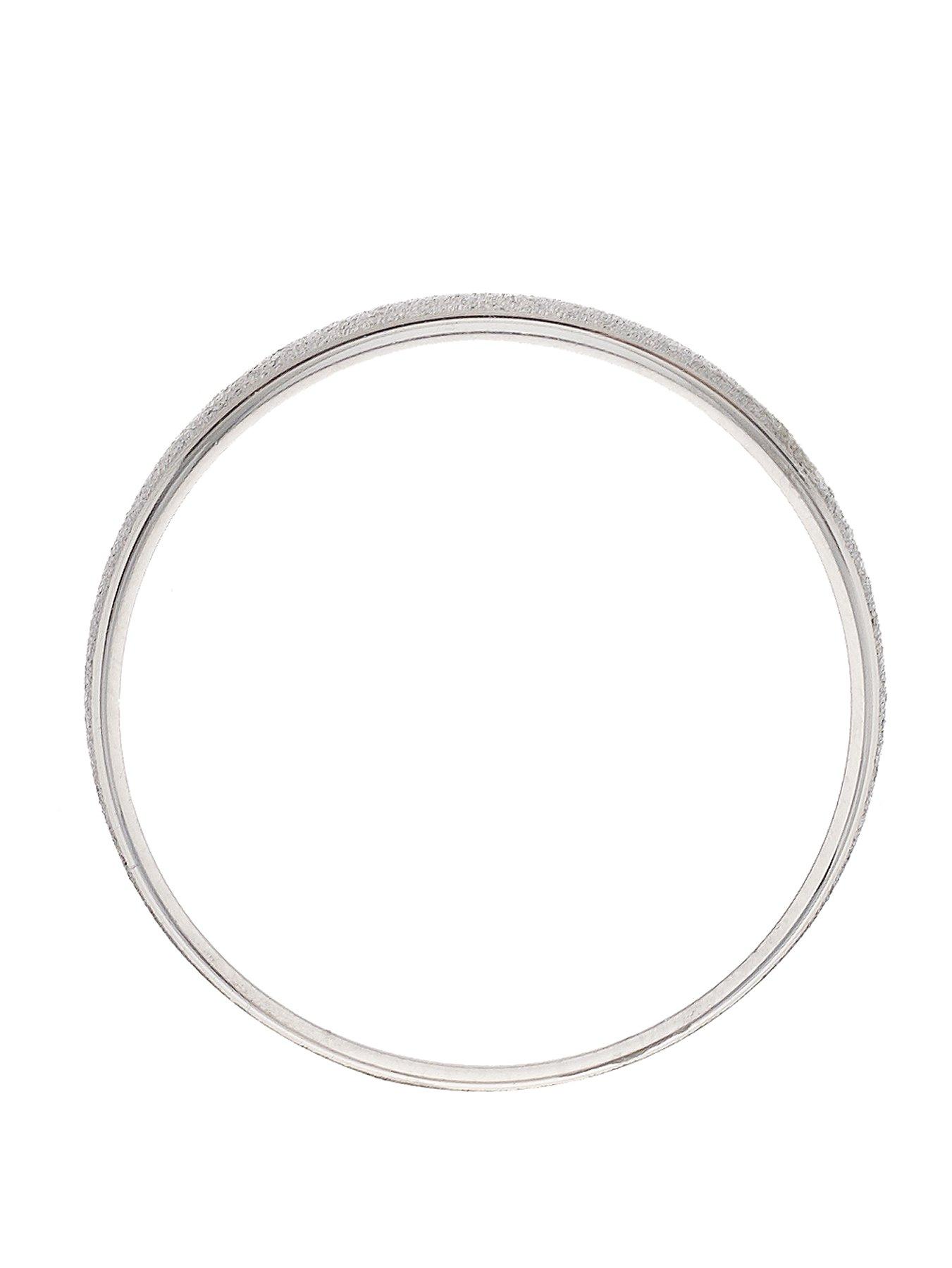 Image 2 of 2 of The Love Collection 9 Carat White Gold 5mm Patterned Wedding Band