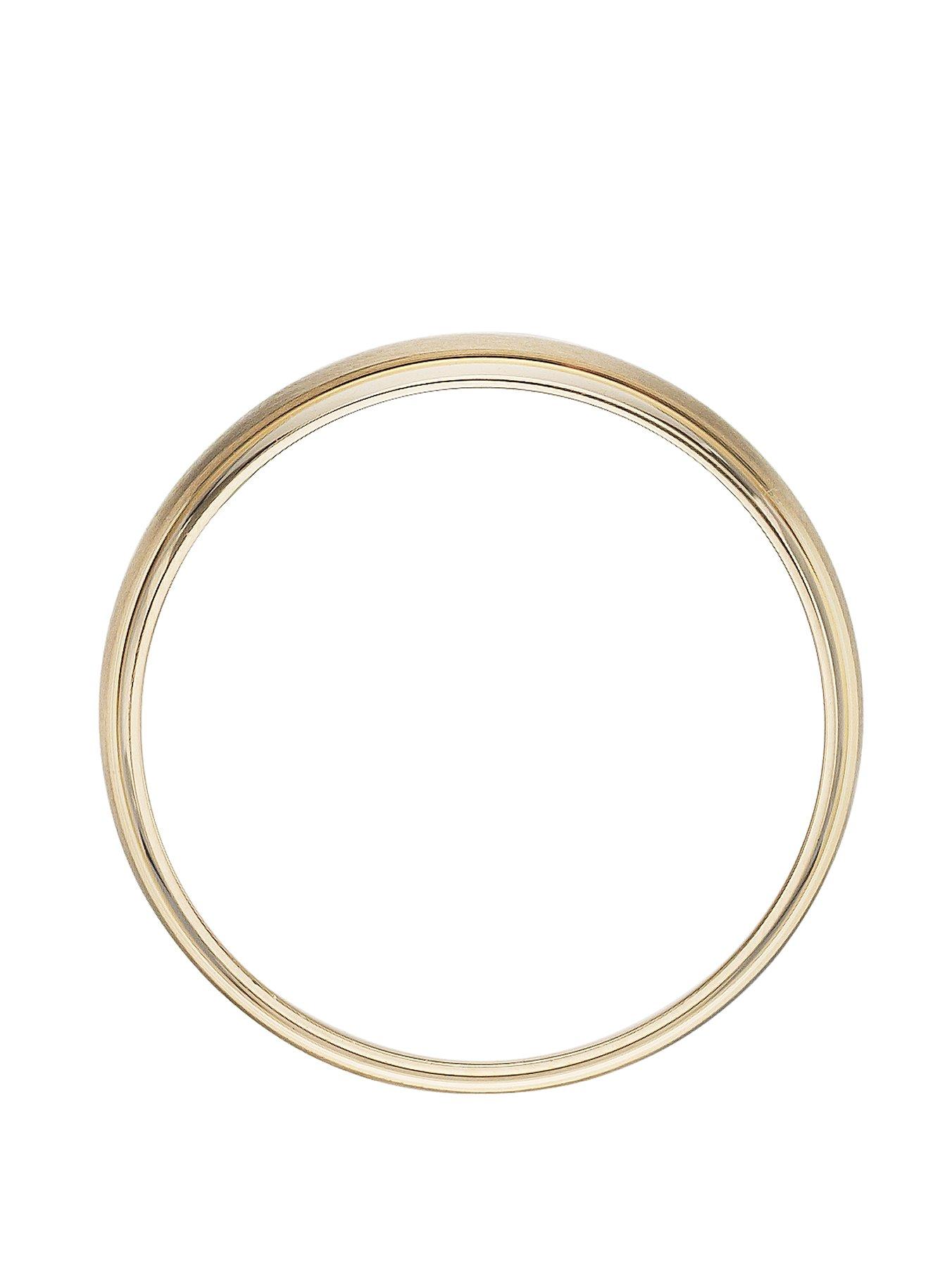 Image 2 of 2 of The Love Collection 9 Carat Yellow Gold 6mm Matt and Polished Wedding Band