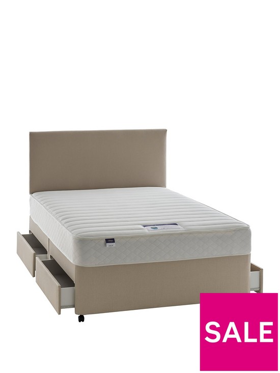 stillFront image of silentnight-celine-memory-miracoil-sprung-divan-bed-with-storage-options-headboard-not-included-firm