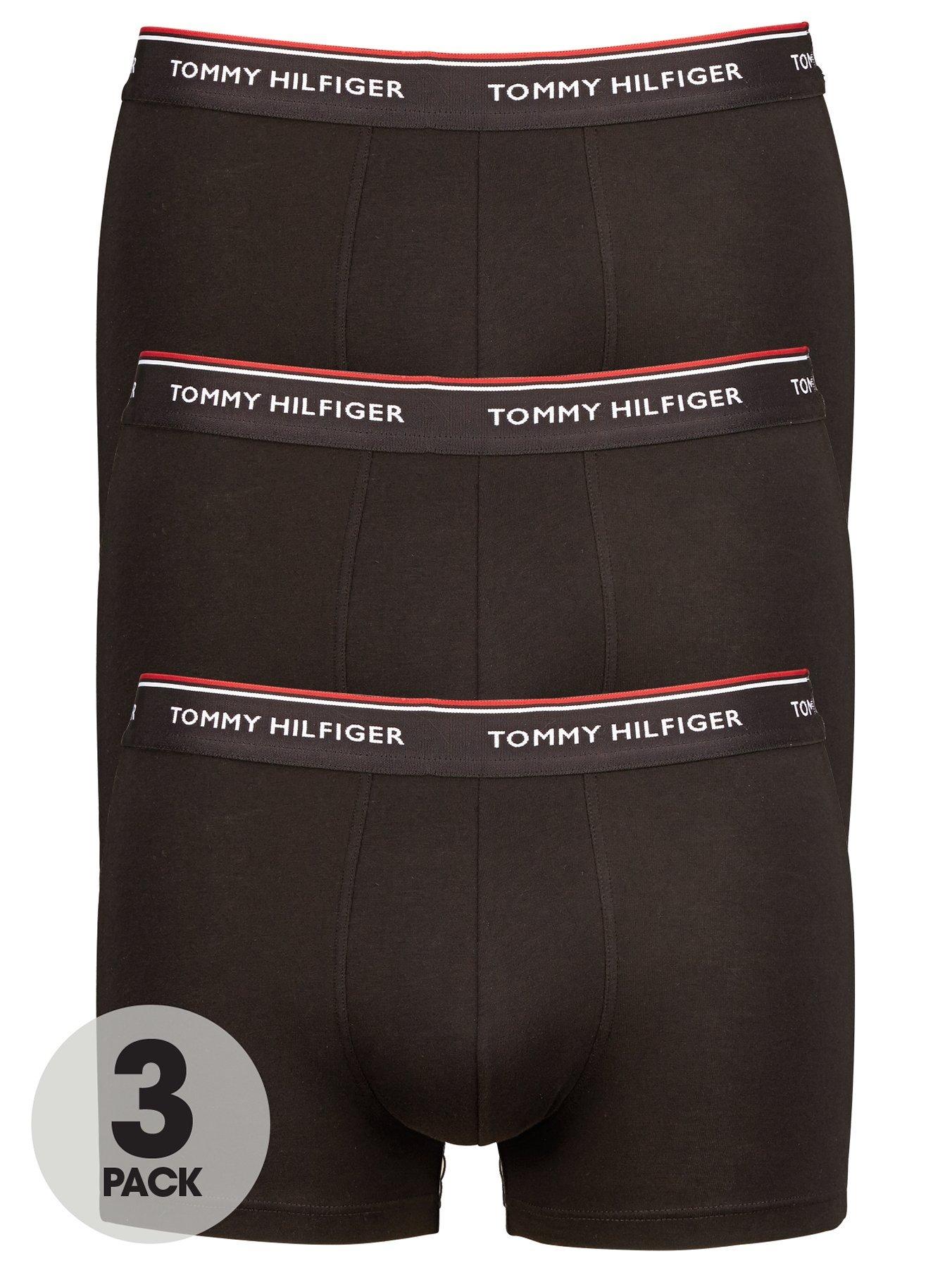 Tommy Hilfiger 3 Pack Premium Essentials Trunks - Red/White/Navy