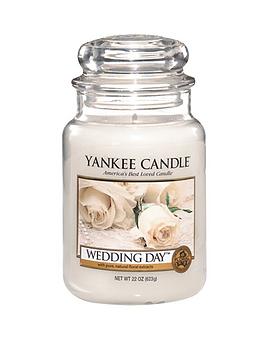 Product photograph of Yankee Candle Large Jar - Wedding Day from very.co.uk