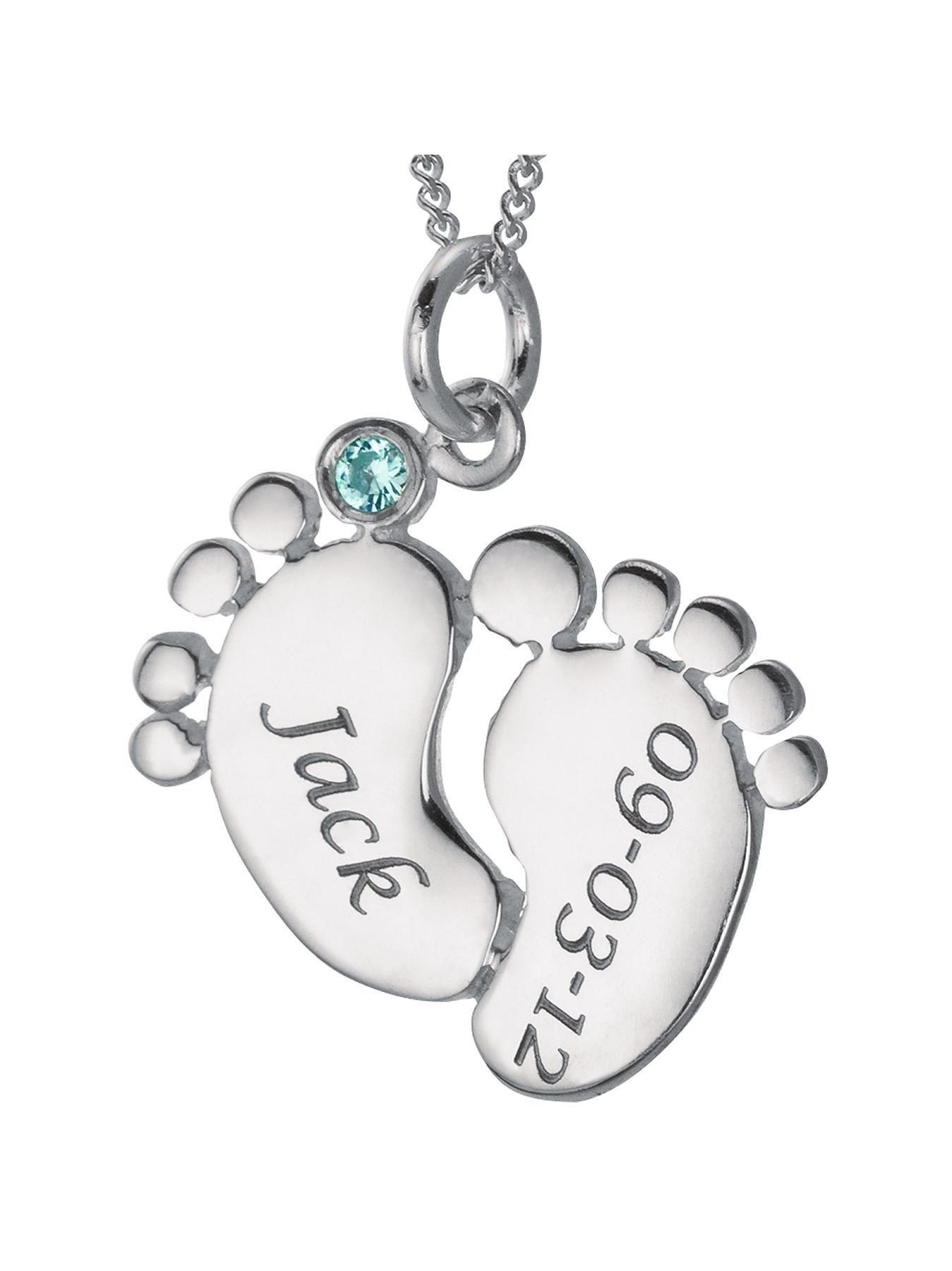 personalised feet necklace