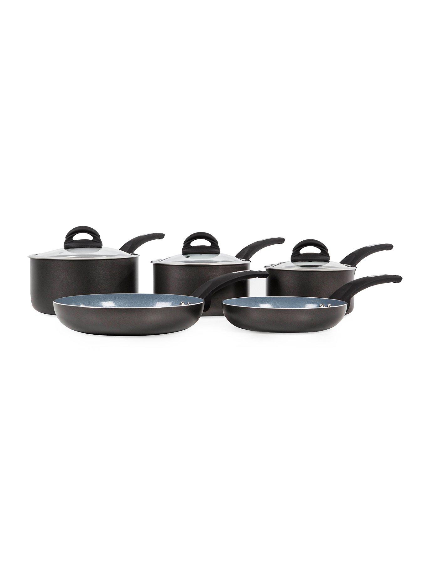 Tower 5-Piece Ceramic Coated Saucepan Set