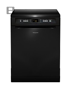 Hotpoint FDFEX11011K Full-Size 13-Place Dishwasher with Quick Wash - Black