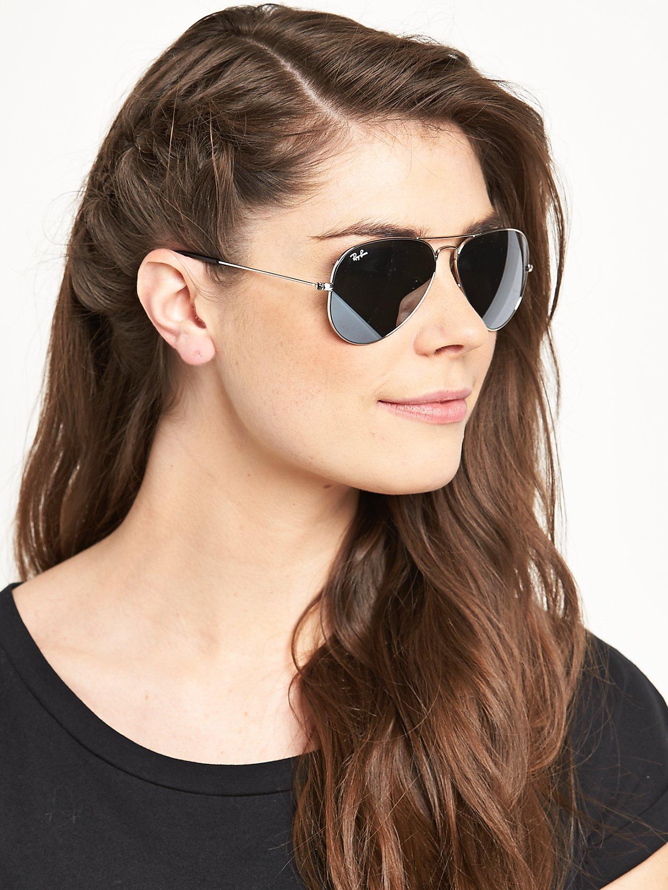 silver mirrored ray bans