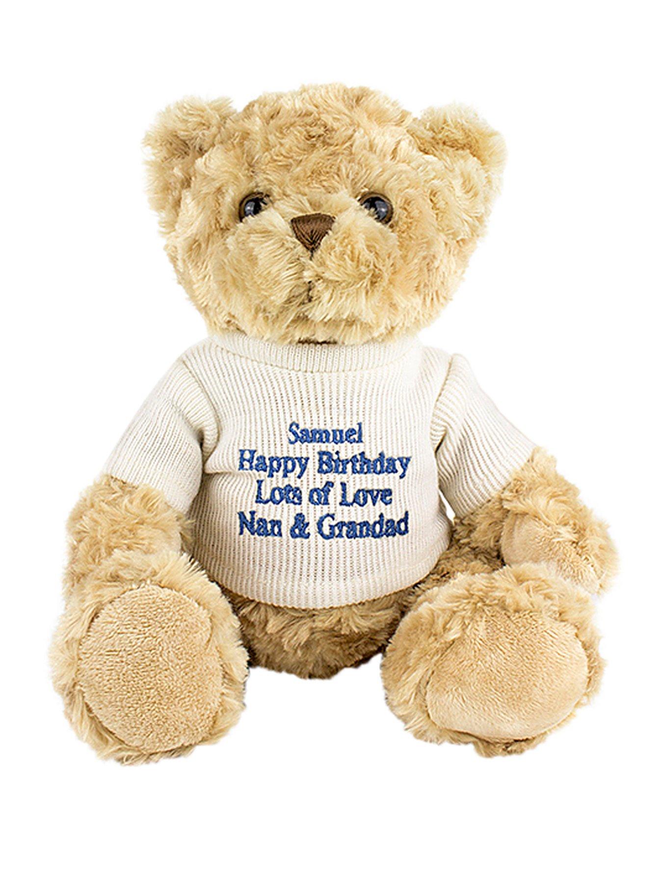 teddy bear with personalised message