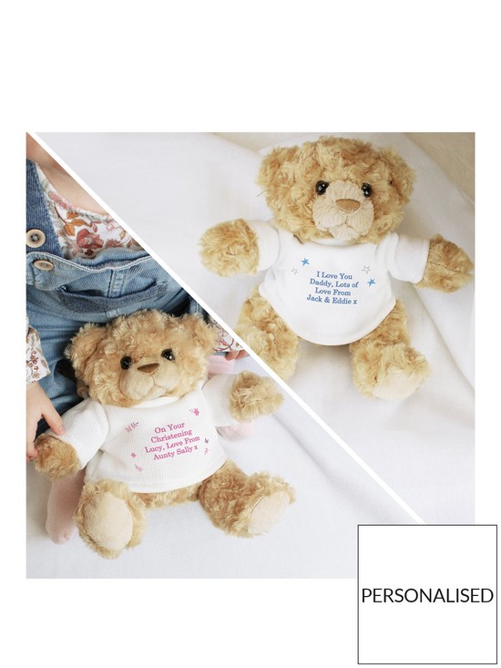 front image of the-personalised-memento-company-personalised-message-teddy