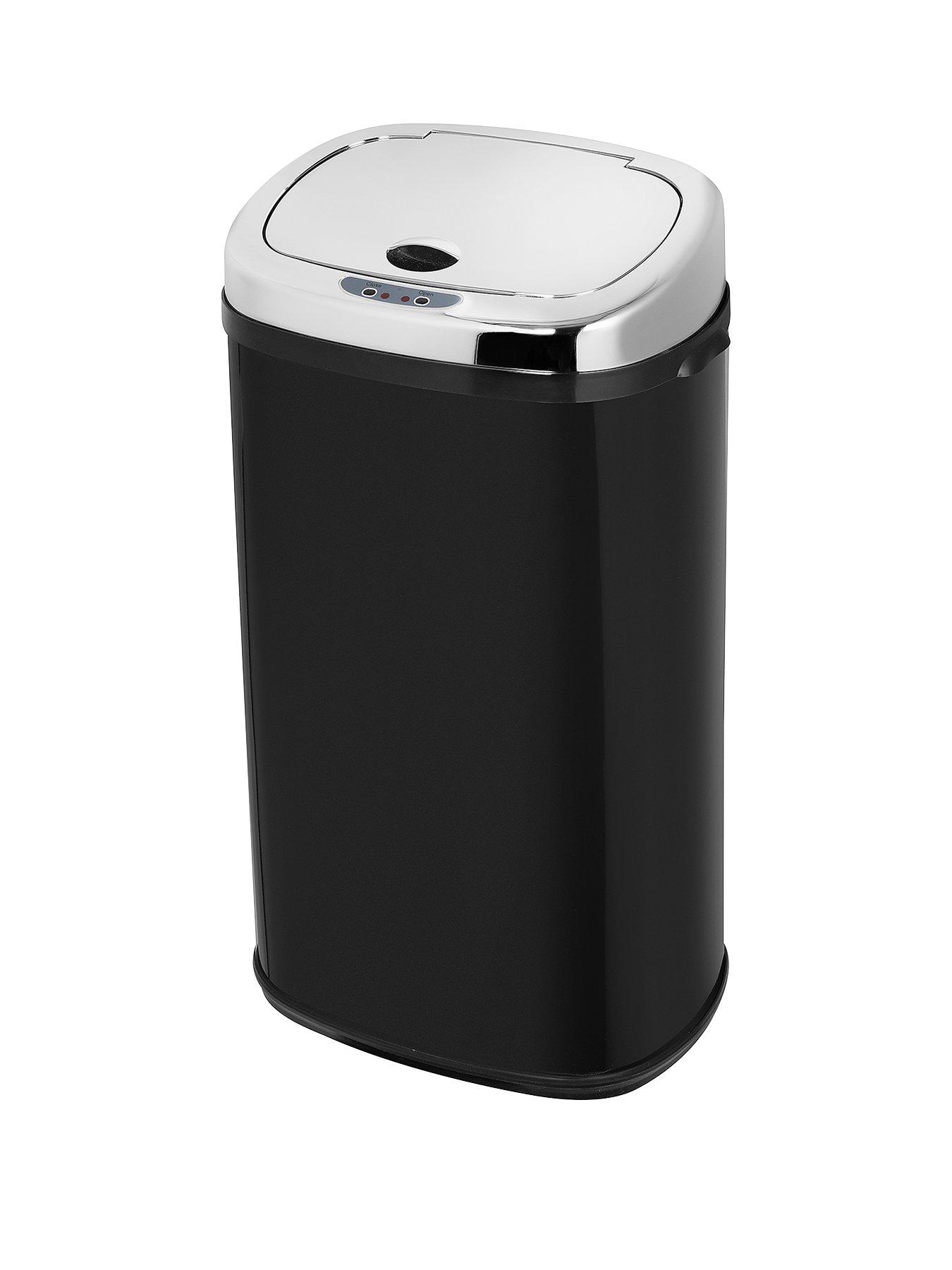 Product photograph of Morphy Richards 42-litre Square Sensor Bin - Black from very.co.uk