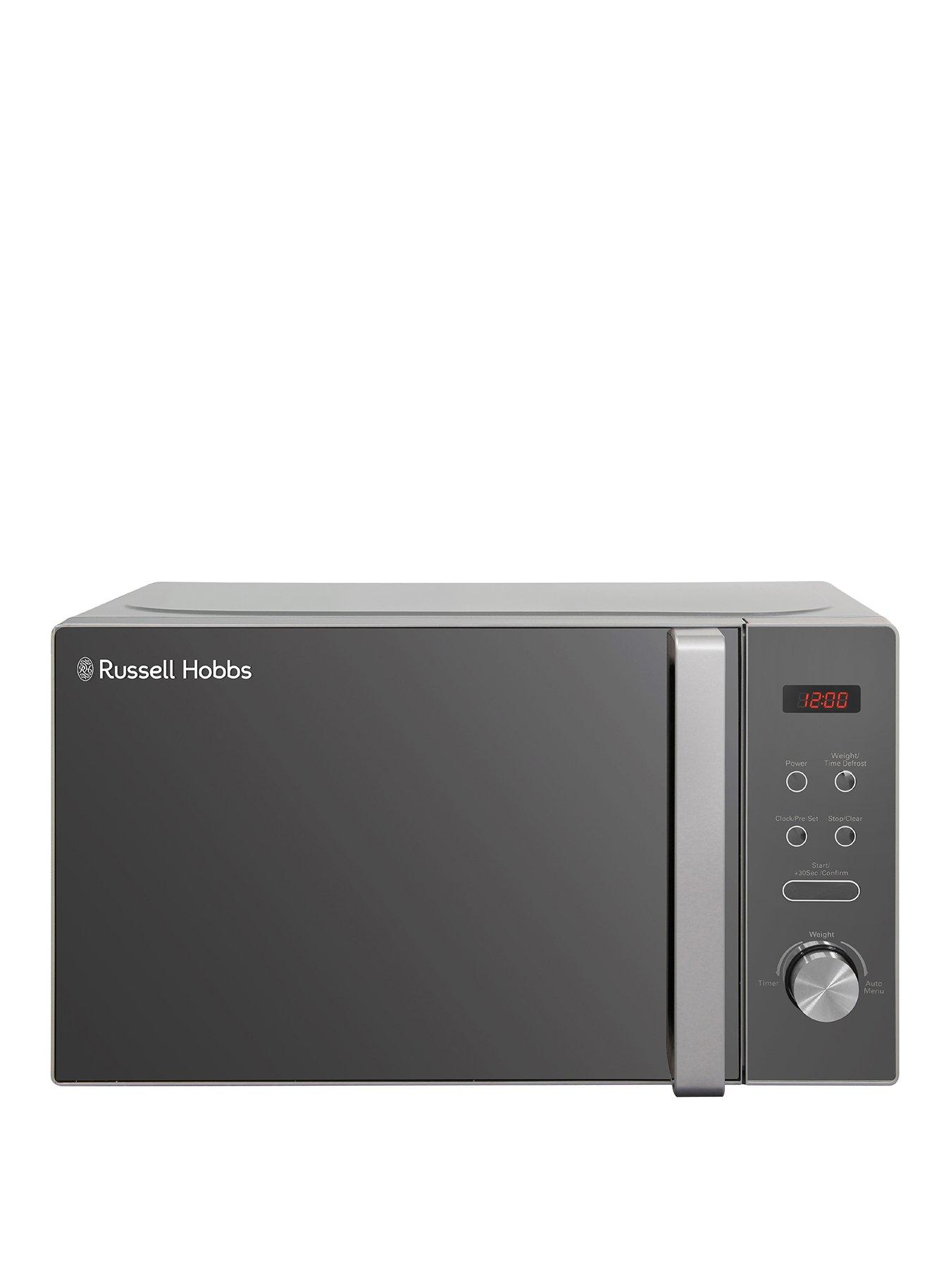 Product photograph of Russell Hobbs Rhm2076s 800-watt Microwave - Silver from very.co.uk