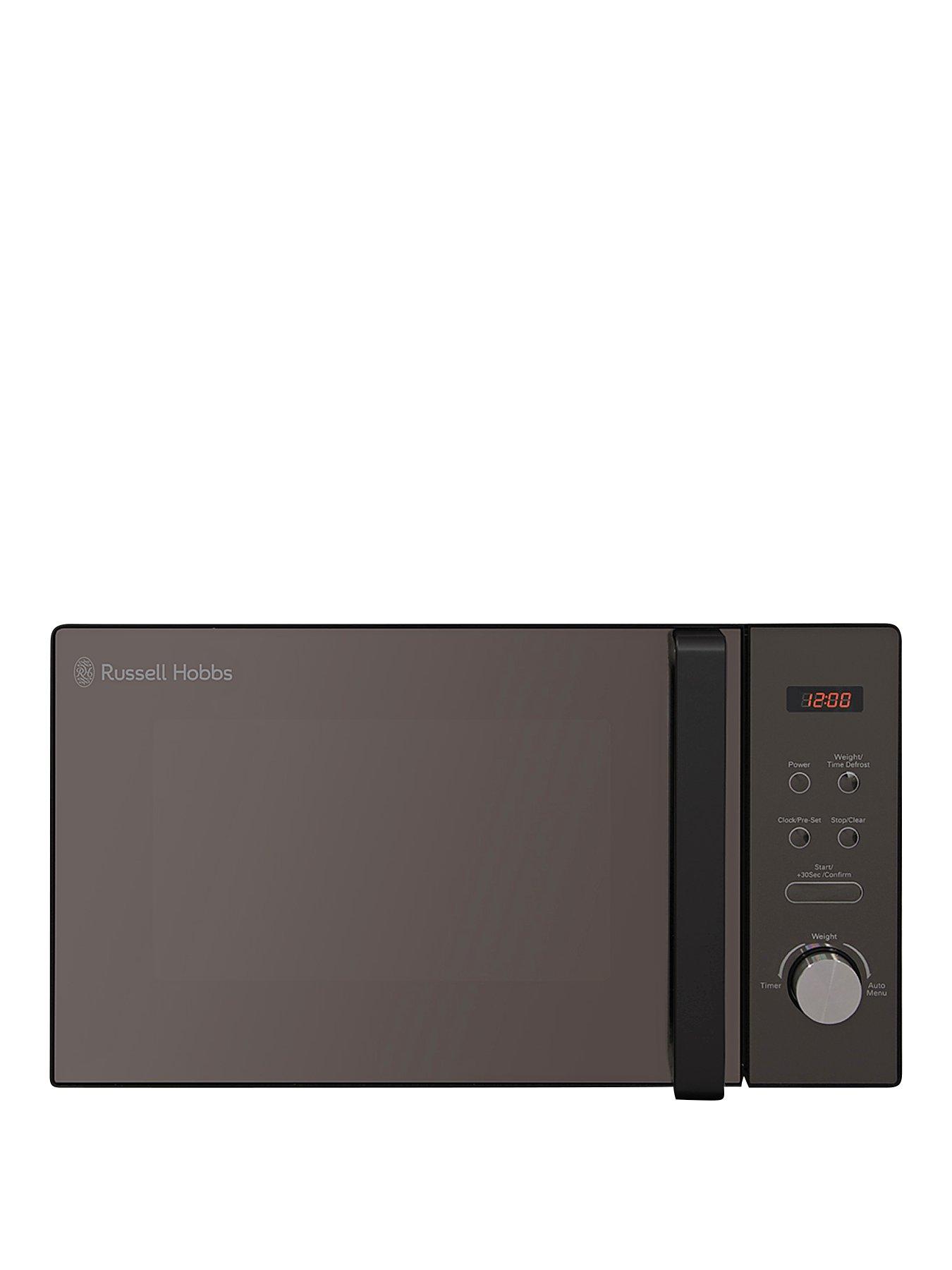 Product photograph of Russell Hobbs 800 Watt Solo Microwave - Rhm2076b - Black from very.co.uk