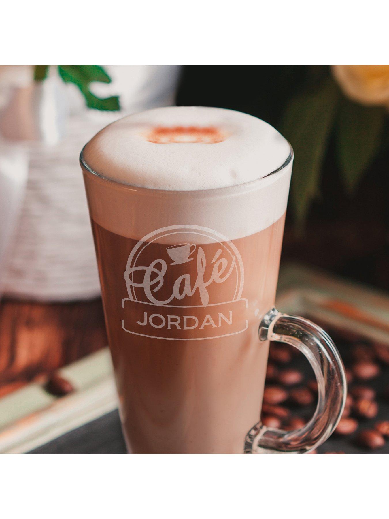 Image 2 of 2 of The Personalised Memento Company Personalised Bistro Latte Glass