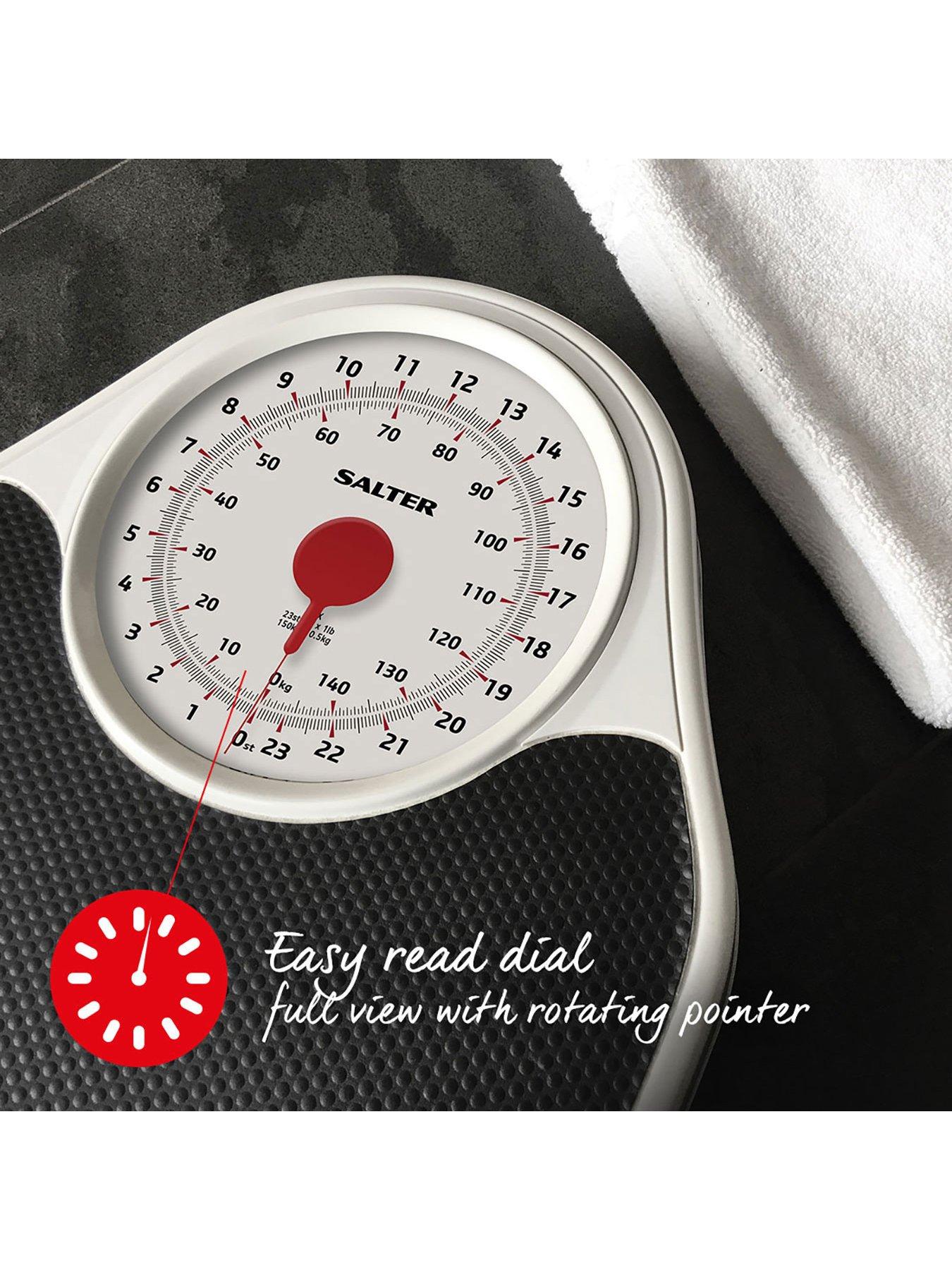 Salter Mechanical Bathroom Scales, Easy to Read Dial, Silver