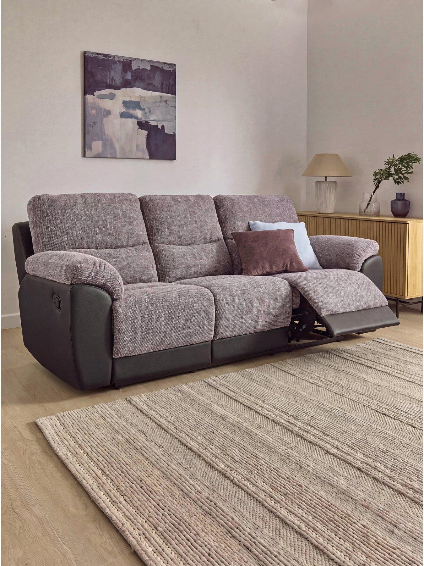 The Very Collection Santori 3 Seater High Back Recliner Sofa