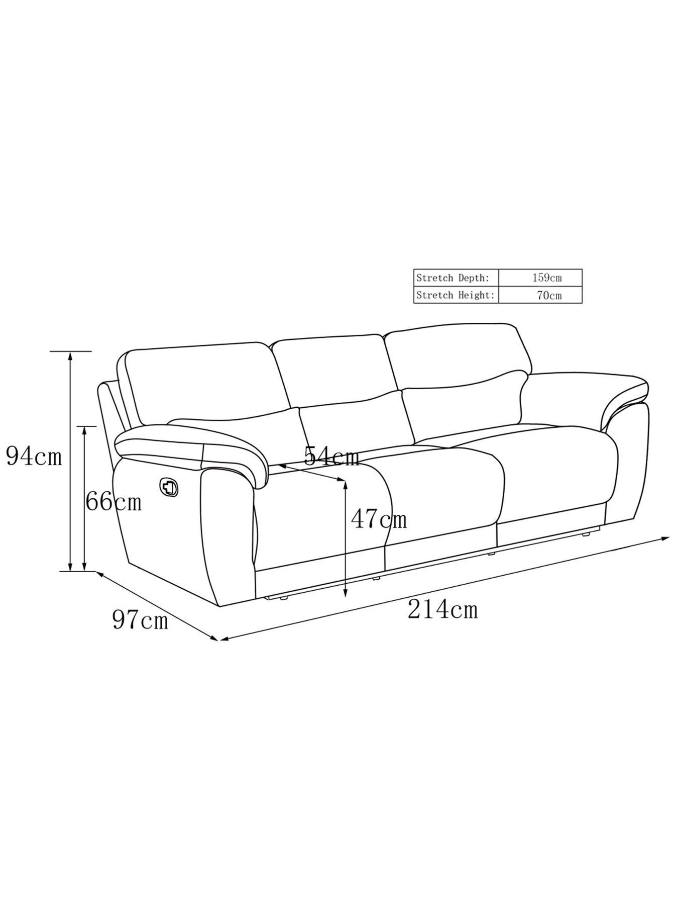 Image 5 of 5 of undefined Santori 3&nbsp;Seater High Back Recliner Sofa
