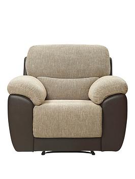 Product photograph of Santori High Back Recliner Armchair from very.co.uk