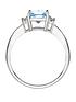  image of love-gem-9-carat-white-gold-diamond-set-blue-topaz-ring