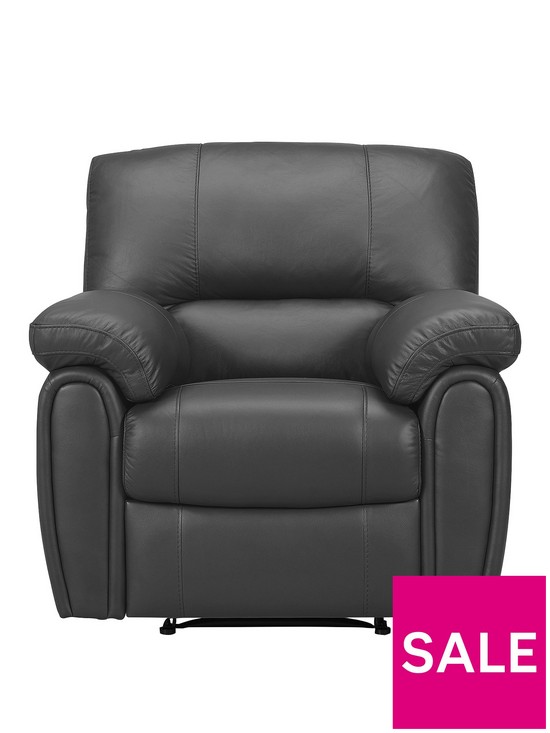 front image of very-home-leighton-recliner-armchair-black