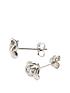  image of love-gold-9-carat-white-gold-65mm-cubic-zirconia-knot-earrings
