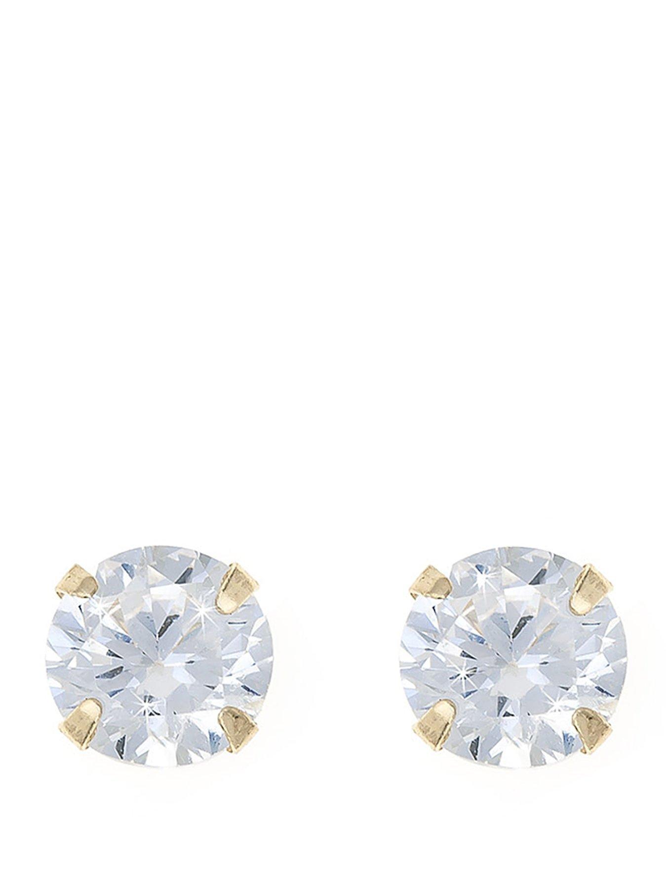 White gold deals birthstone earrings