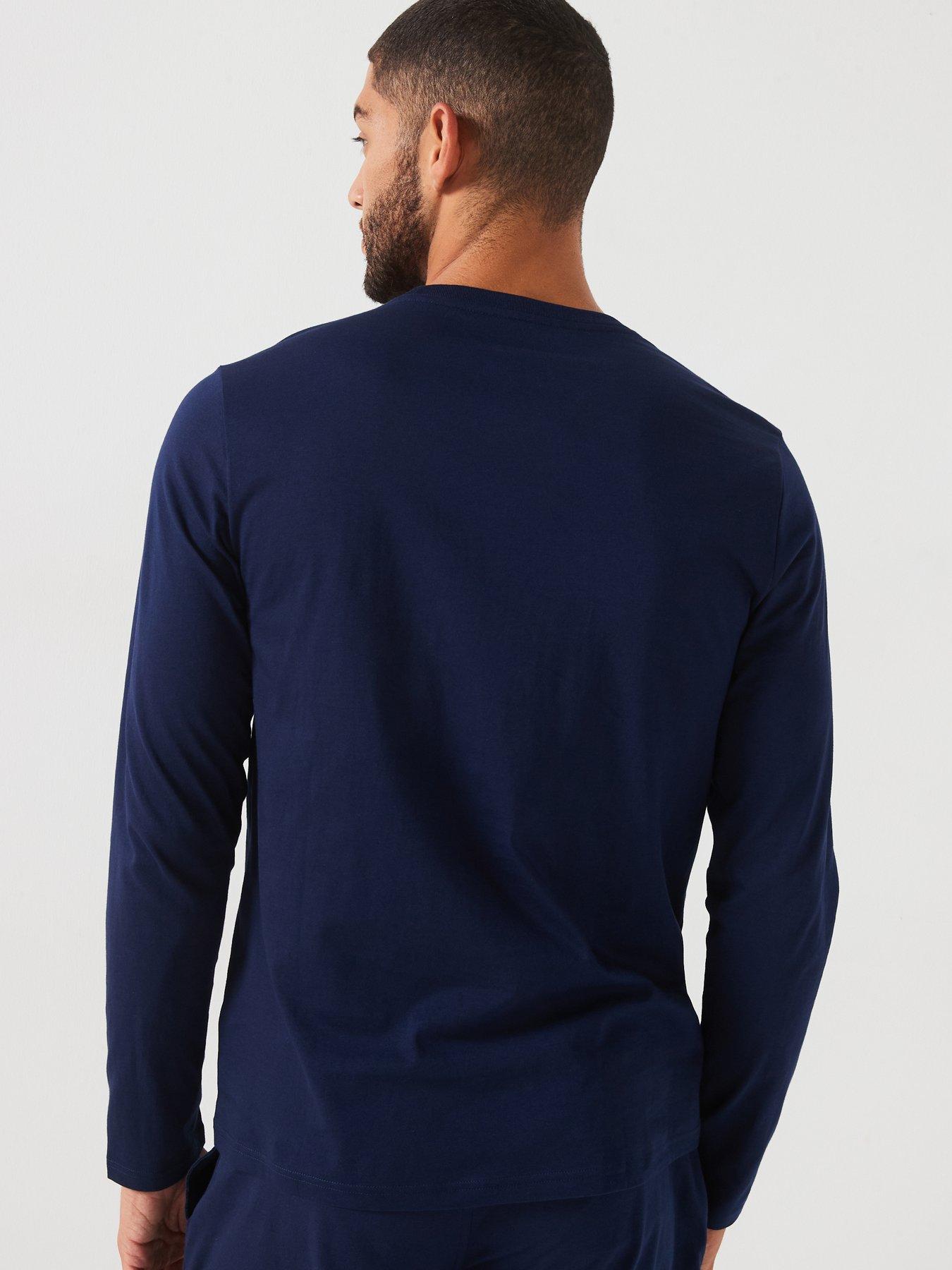 Image 2 of 4 of Polo Ralph Lauren Long Sleeved Lounge T-Shirt - Navy