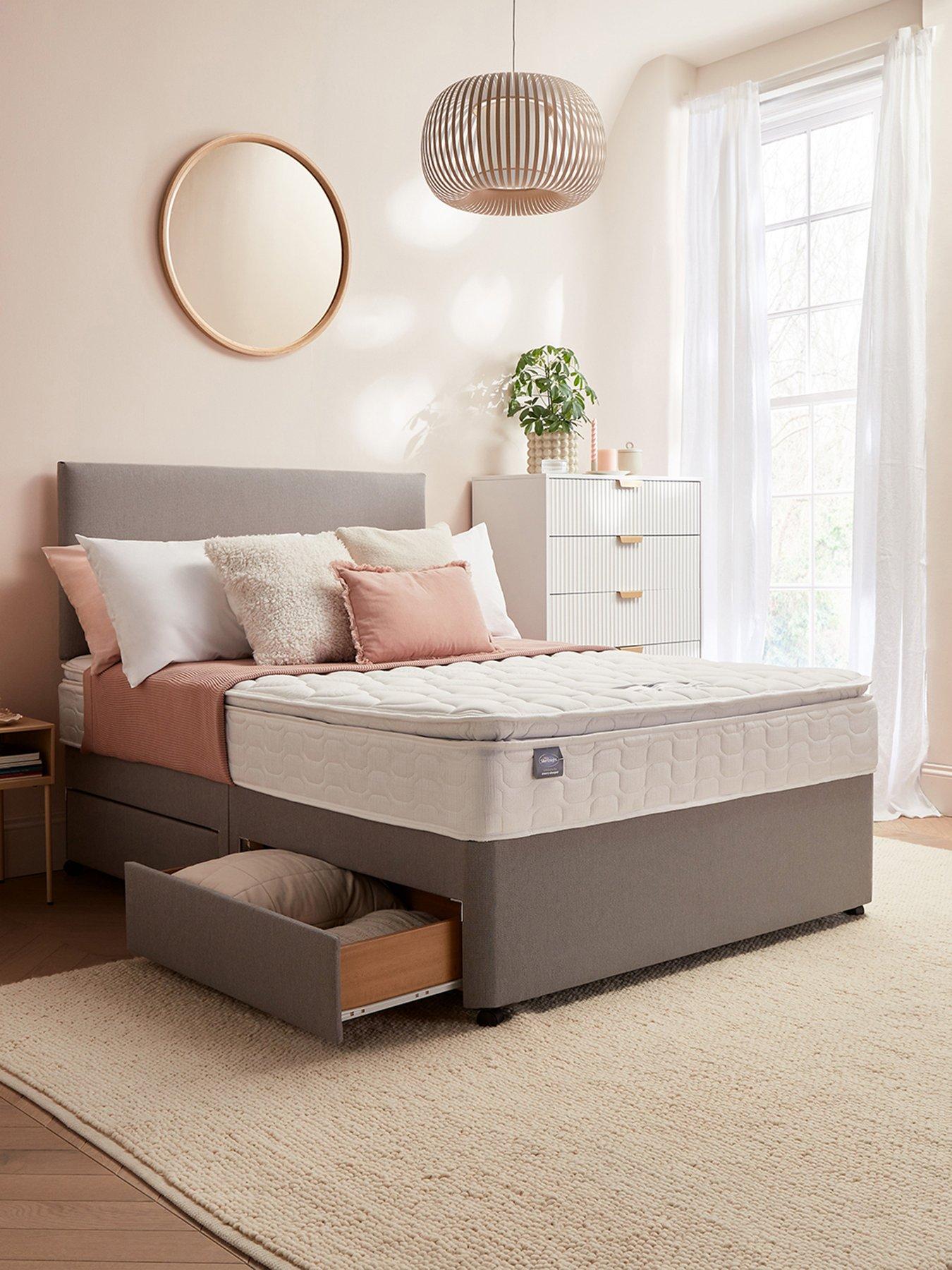 Silentnight Miracoil Pillowtop Divan Bed with Storage Options - Firm