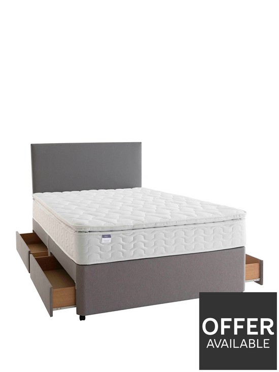 stillFront image of silentnight-pippa-ultimate-pillowtop-divan-bed-with-storage-options-headboard-not-included