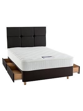 Product photograph of Silentnight Sophia Memory 1000 Pocket Divan Bed With Storage Options And Headboard from very.co.uk