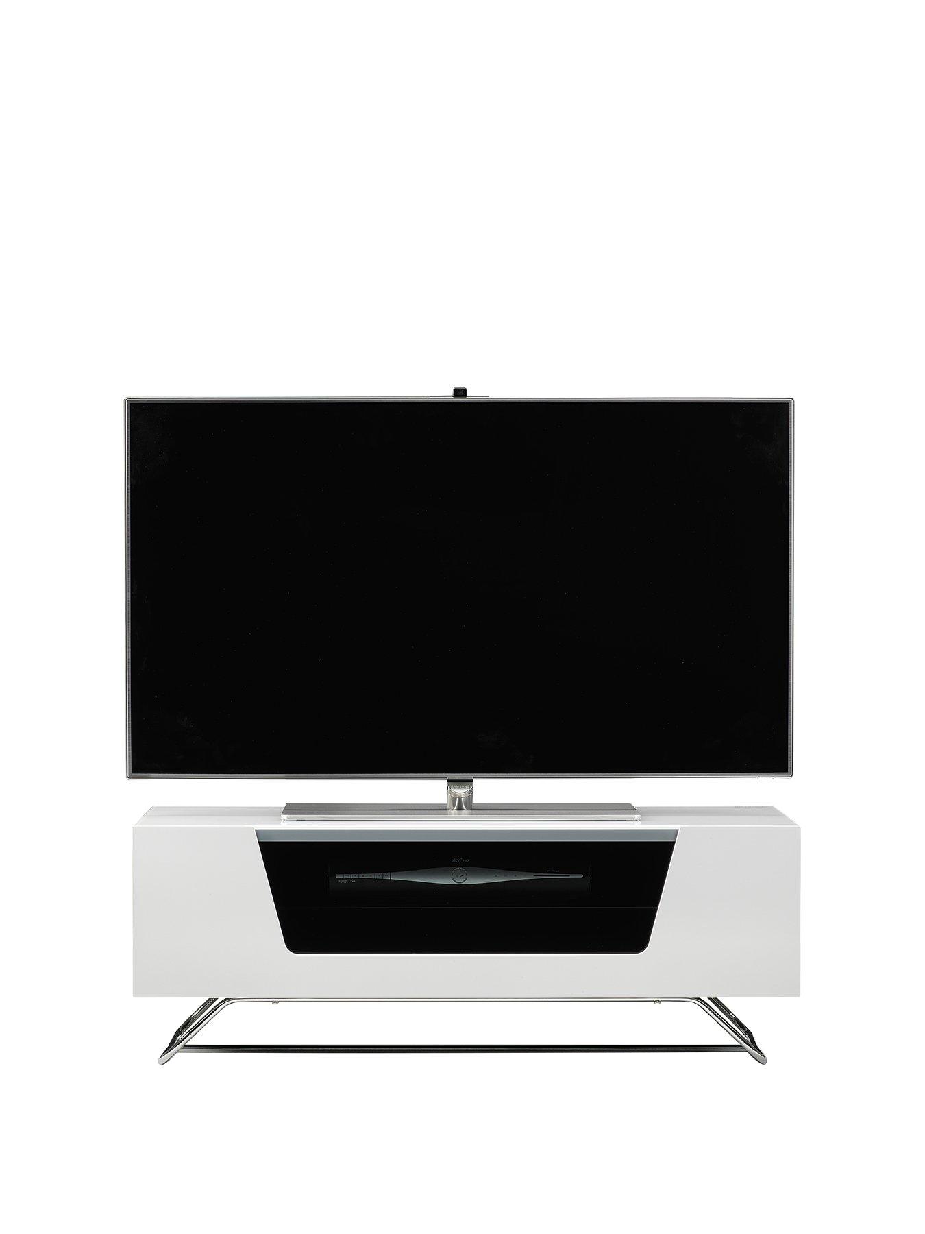 Alphason Chromium TV Stand - fits up to 46 inch TV - White