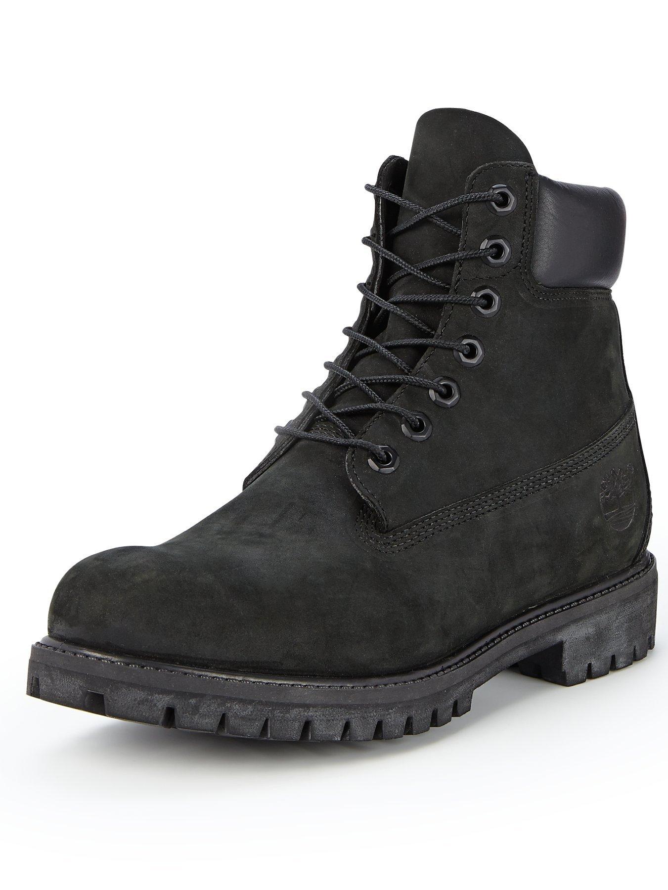 undefined Premium 6 Inch Waterproof Lace Up Boots - Black