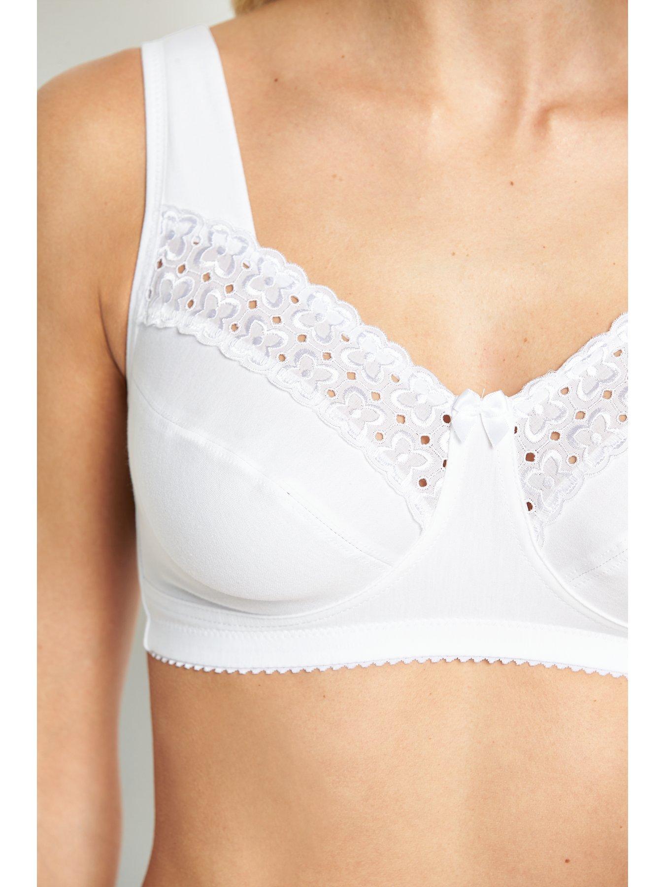 Image 4 of 5 of Miss Mary of Sweden Broderie Anglaise Non Wired Cotton Bra