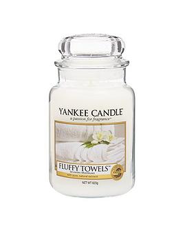 Product photograph of Yankee Candle Large Jar - Fluffy Towels from very.co.uk