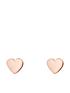  image of ted-baker-heart-stud-earrings-rose-gold