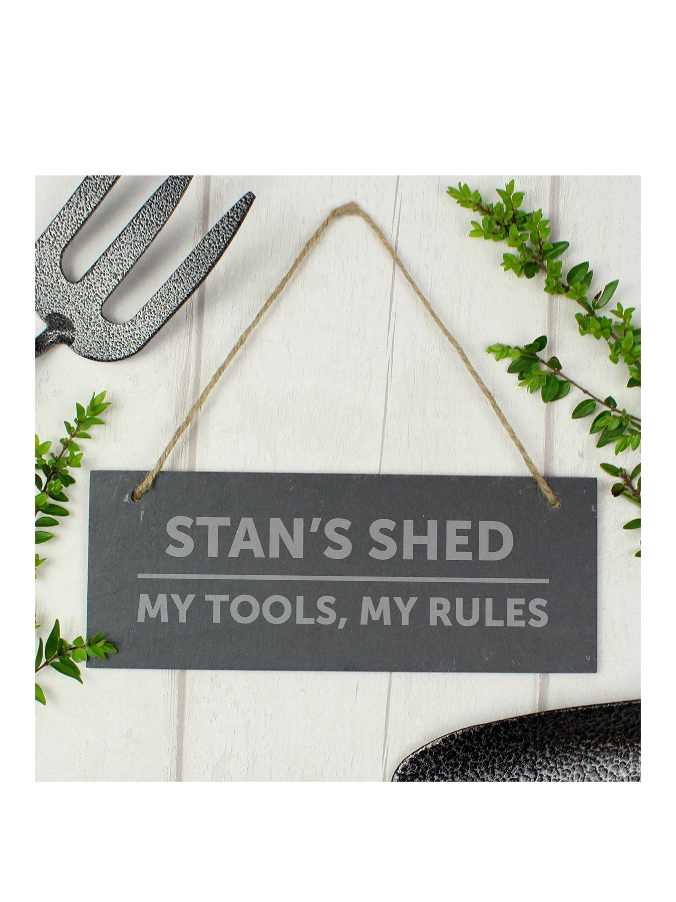 Image of The Personalised Memento Company Personalised Slate Shed Sign