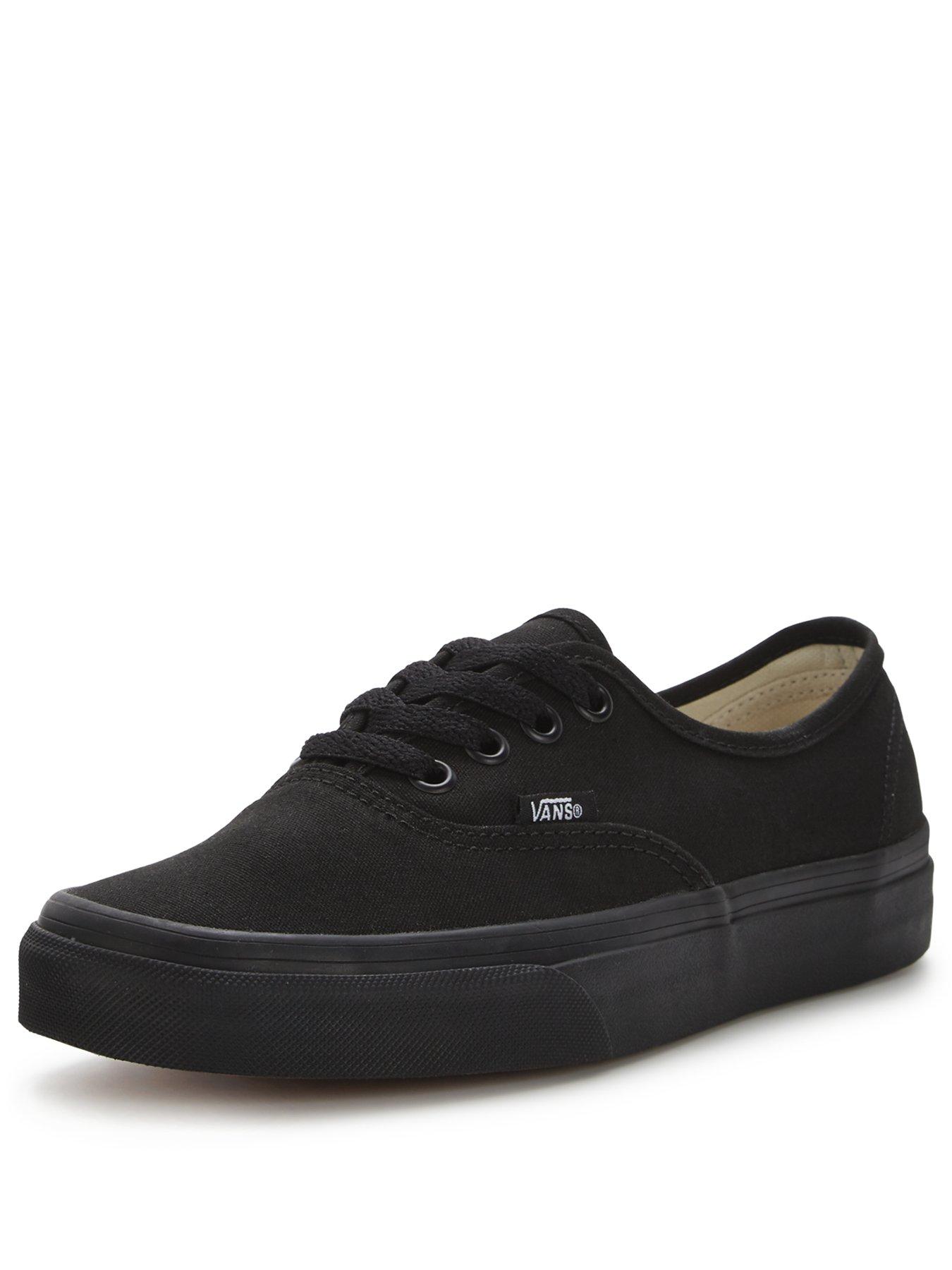 vans authentic plimsolls in black