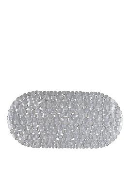 Product photograph of Aqualona Pebbles Bath Mat - Clear from very.co.uk